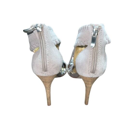 Chinese Laundry Santa Fe NWOB Gray High Heel Sandals with Fringe Detail 7.5 - Picture 4 of 5